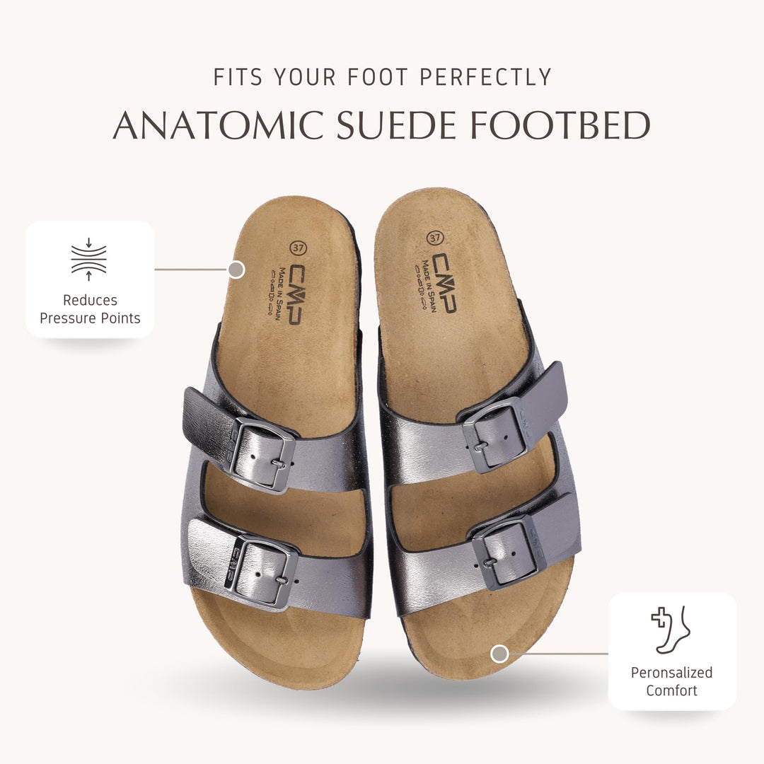 CMP ECO THALITA Women’s Sandals - – Lightweight, Adjustable Double Buckle with Shock-Absorbing Sole – Casual Travel & Outdoor Footwear – Made in Europe