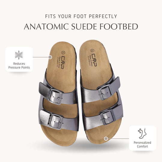 CMP ECO THALITA Women’s Sandals - – Lightweight, Adjustable Double Buckle with Shock-Absorbing Sole – Casual Travel & Outdoor Footwear – Made in Europe