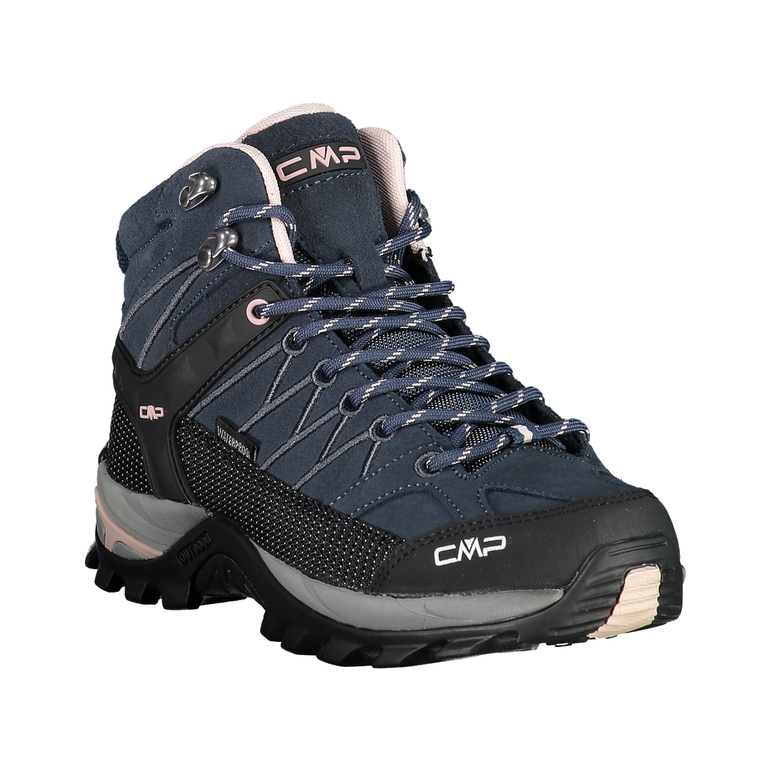 CMP RIGEL Women’s Mid Waterproof Hiking Boots – Lightweight Trail Shoes with Ankle Support & All-Terrain Grip. Designed in Italy.