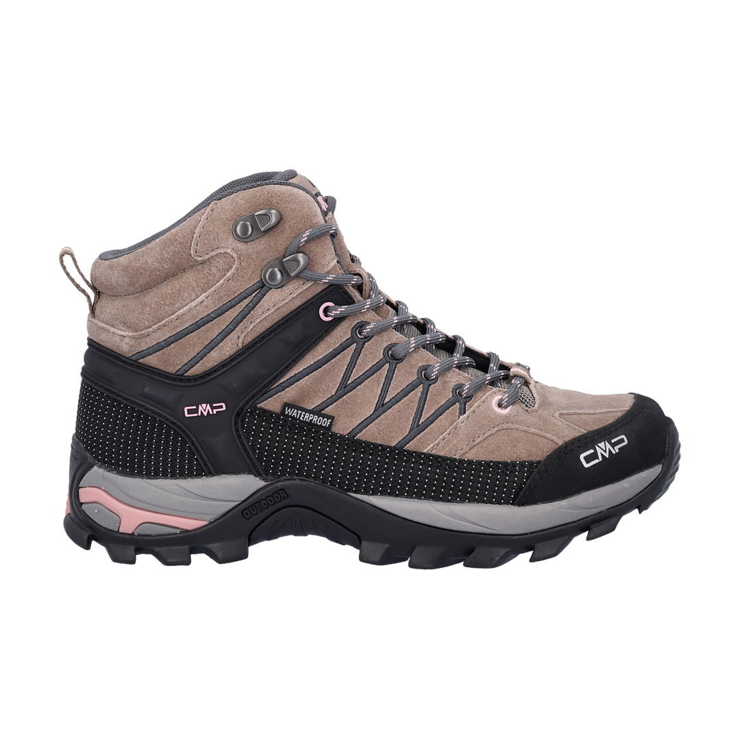 CMP RIGEL Women’s Mid Waterproof Hiking Boots – Lightweight Trail Shoes with Ankle Support & All-Terrain Grip. Designed in Italy.