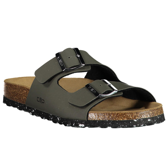 CMP ECO THALITA Men’s Eco-Friendly Cork Sandals – Recycled Materials, Double Buckle Slip-On, Suede Footbed Comfort. Sustainable Italian Comfort for Everyday Wear from Europe