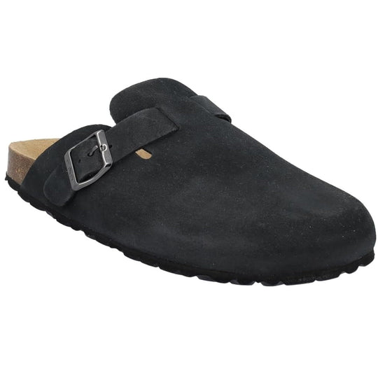 CMP NAVARRO Men’s Suede Slippers – Premium Italian-Style Indoor/Outdoor Slip-On House Shoes – Anatomic Cork Footbed, Arch Support & EVA Sole – Made in Europe