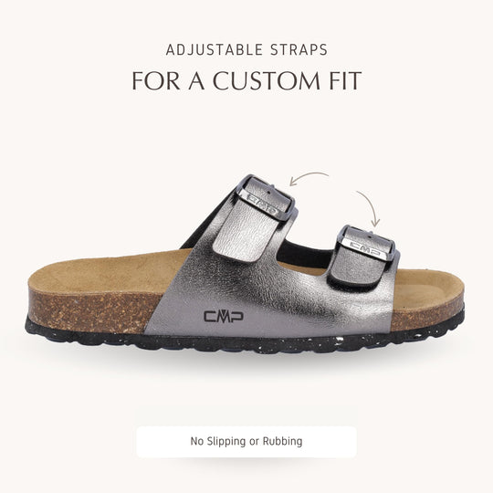 CMP ECO THALITA Women’s Sandals - – Lightweight, Adjustable Double Buckle with Shock-Absorbing Sole – Casual Travel & Outdoor Footwear – Made in Europe