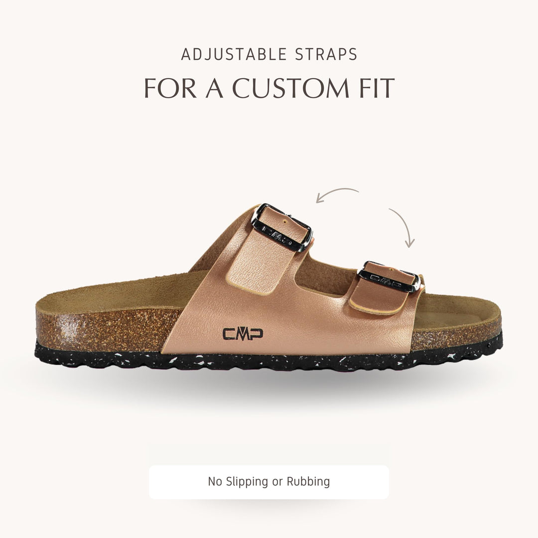 CMP ECO THALITA Women’s Sandals - – Lightweight, Adjustable Double Buckle with Shock-Absorbing Sole – Casual Travel & Outdoor Footwear – Made in Europe