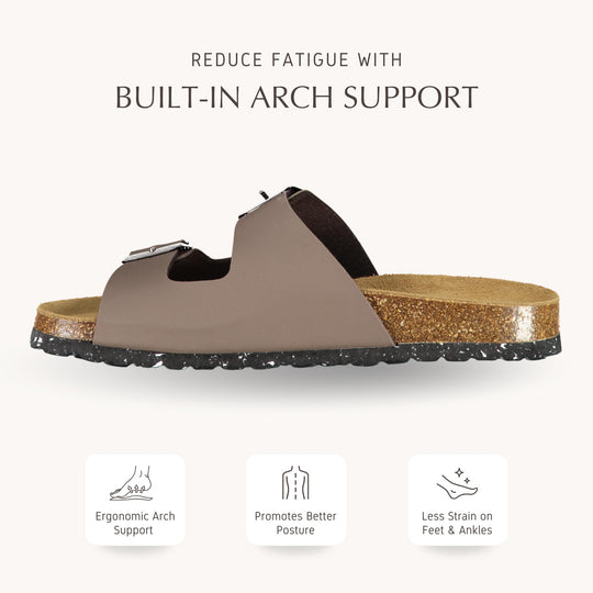CMP ECO THALITA Men’s Eco-Friendly Cork Sandals – Recycled Materials, Double Buckle Slip-On, Suede Footbed Comfort. Sustainable Italian Comfort for Everyday Wear from Europe