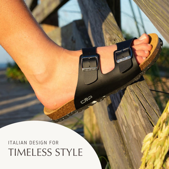 CMP ECO THALITA Women’s Sandals - – Lightweight, Adjustable Double Buckle with Shock-Absorbing Sole – Casual Travel & Outdoor Footwear – Made in Europe