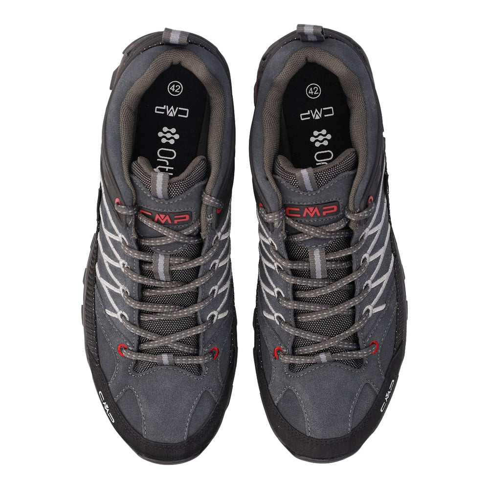 Chaussures de randonnée basses imperméables CMP Rigel pour homme – Chaussures de trail en daim avec maintien de la cheville et adhérence tout-terrain. Conçues en Italie.
